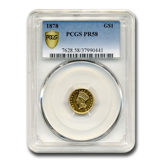 1878 $1 Indian Head Gold PR-58 PCGS 1878 $1 Indian Head Gold PR-58 PCGS
